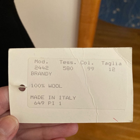 Pizzico Vintage Black Blazer with Satin Bow Details Made in Italy Virgin Wool - Picture 6 of 11